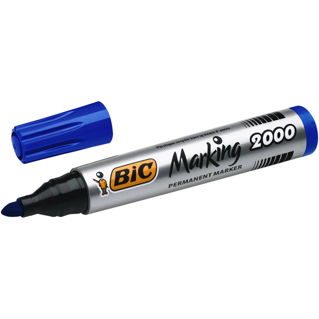 Viltstift Bic 2000 rond blauw 1.7mm (per 12 stuks)
