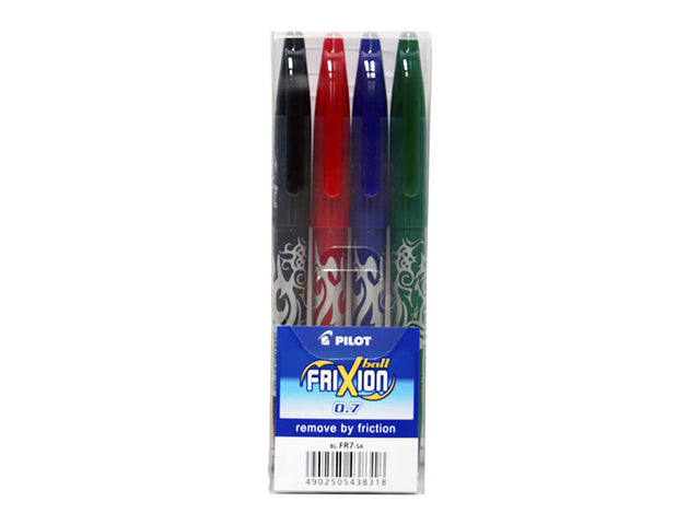 Rollerpen PILOT Frixion BL-FR7 0.35mm set à 4 stuks assorti