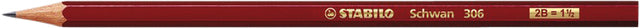 Potlood STABILO grafiet Schwan 306 2B (per 12 stuks)