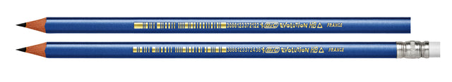 Potlood Bic Evolution HB triangel met gumtip (per 12 stuks)