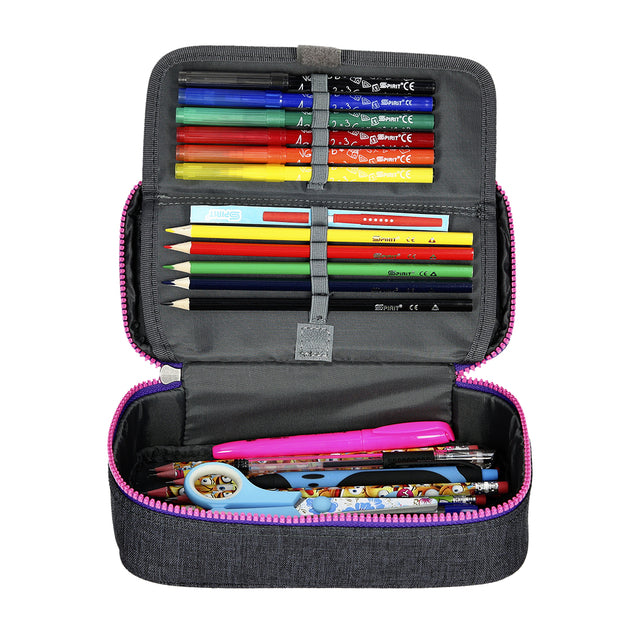 Etui bak Spirit donkergrijs/roze my bag 40