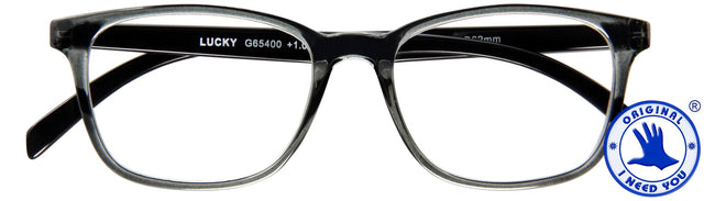 Leesbril I Need You Lucky +1.50 grijs-zwart