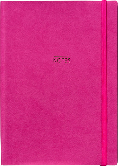Notitieboek A5 soft cover roze (per 3 stuks)