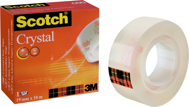Plakband Scotch Crystal 600 19mmx10m (per 12 stuks)