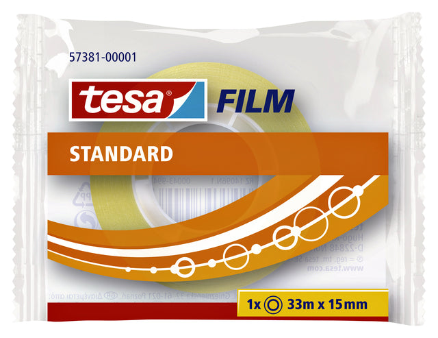 Plakband Tesa film standaard 15mmx33m (per 30 stuks)
