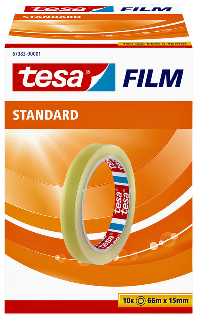Plakband Tesa film standaard 15mmx66m (per 10 stuks)