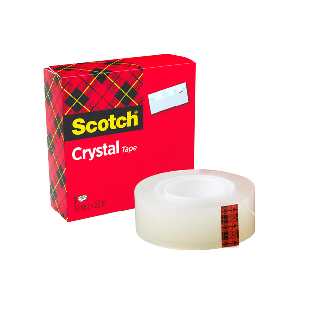 Plakband Scotch Crystal 600 19mmx33m transparant