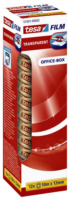Plakband Tesa film 12mmx10m transparant