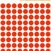 Etiket HERMA 1846 rond 8mm fluor rood 540stuks