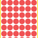 Etiket Avery Zweckform 3141 rond 12mm rood 270stuks