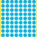 Etiket Avery Zweckform 3011 rond 8mm blauw 416stuks