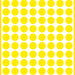 Etiket Avery Zweckform 3013 rond 8mm geel 416stuks