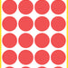 Etiket Avery Zweckform 3004 rond 18mm rood 96stuks
