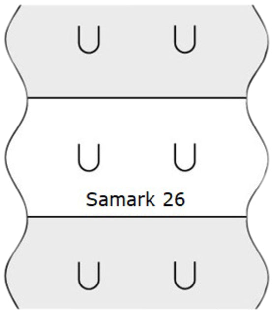 Prijsetiket 12x26mm Sato Samark afneembaar wit (per 36 stuks)