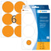 Etiket HERMA 2284 rond 50mm fluor oranje 144stuks