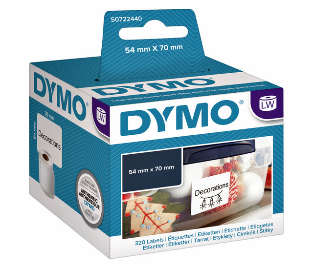 Etiket Dymo 99015 labelwriter 54x70mm diskettelabel 320stuk