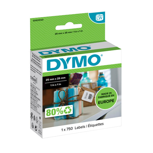Etiket Dymo 11253 labelwriter 25x25mm verwijderbaar 750stuk