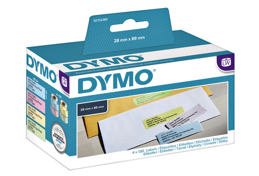 Etiket Dymo 99011 labelwriter 28x89mm adreslabel assorti 130stuks
