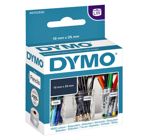 Etiket Dymo 11353 labelwriter 13mmx25mm verwijderbaar 1000stuks