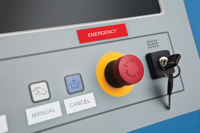 Labeltape Dymo 1978366 12mmx3m wit op rood