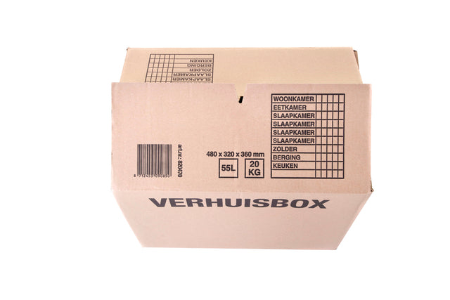 Verhuisdoos IEZZY 480x320x360mm bruin (per 5 stuks)