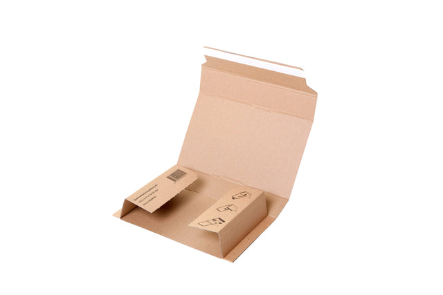 Wikkelverpakking IEZZY A5 met zelfklevende strip bruin (per 10 stuks)