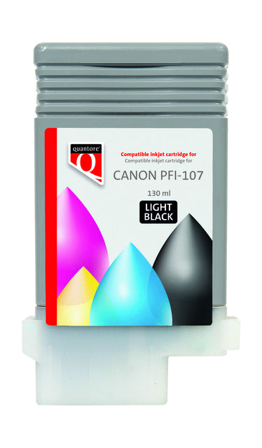 Inktcartridge Quantore Canon PFI-107 licht zwart