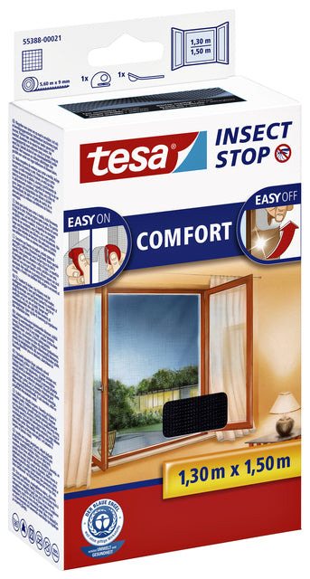 Insectenhor Tesa 55388 voor raam 1,3x1,5m zwart