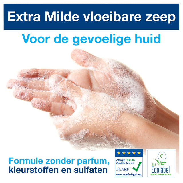 Handzeep Tork S1 vloeibaar mild en ongeparfumeerd 1000ml 420701 (per 6 stuks)