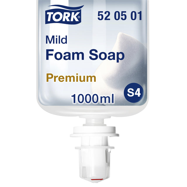 Handzeep Tork S4 foam mild geparfumeerd 1000ml 520501 (per 6 stuks)