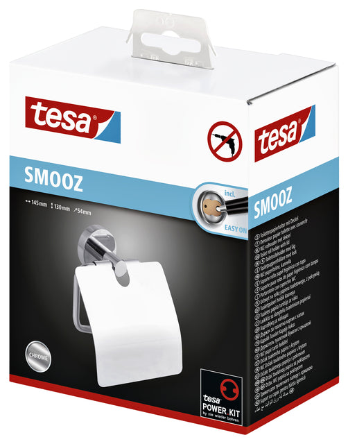 Toiletrolhouder Tesa Smooz 40315 met deksel
