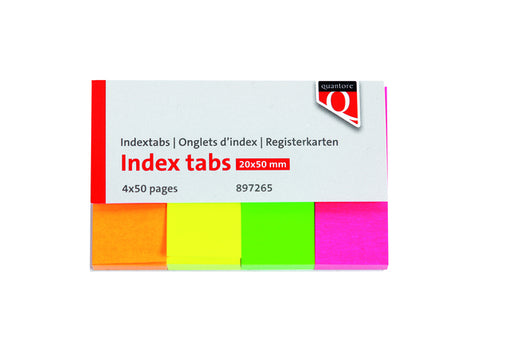 Indextabs Quantore 20x50mm neon (per 3 stuks)
