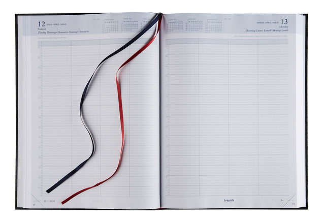 Agenda 2023 Brepols Bremax Santex A4 1dag/1pagina 4 kolommen zwart