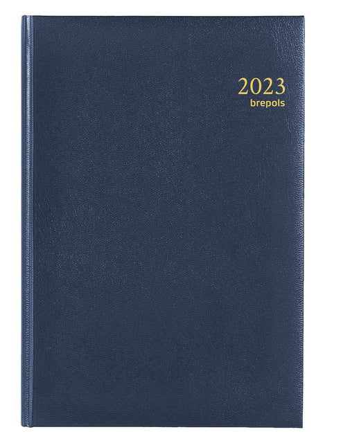 Agenda 2023 Brepols Saturnus Lima 7dag/2pagina's blauw
