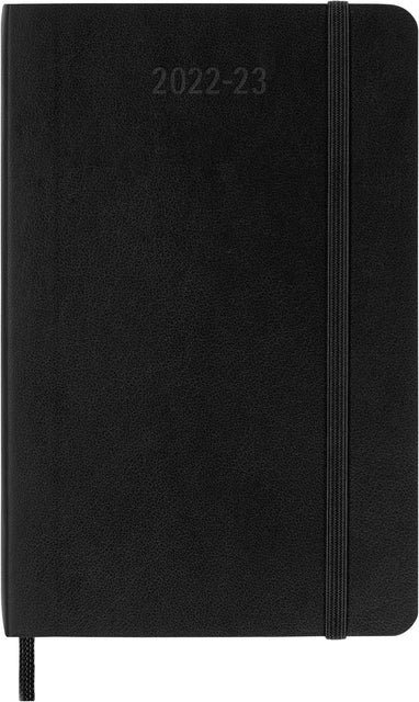 Agenda notitieboek 2022-2023 Moleskine 18mnd Pocket soft cover zwart