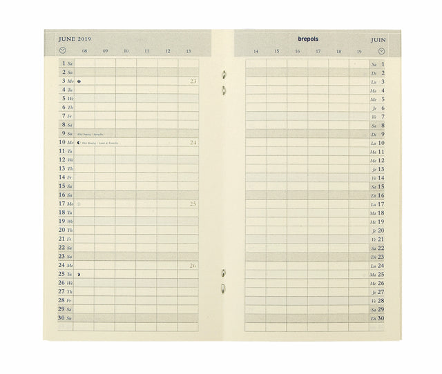 Agendavulling 2023 Brepols Plan-O-Rama 1maand/2pagina's