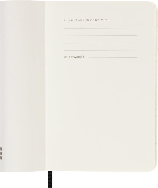 Agenda notitieboek 2023 Moleskine 12mnd Pocket soft cover zwart