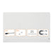 Glasbord Nobo Impression Pro afgeronde hoeken 1260x710mm briljant wit