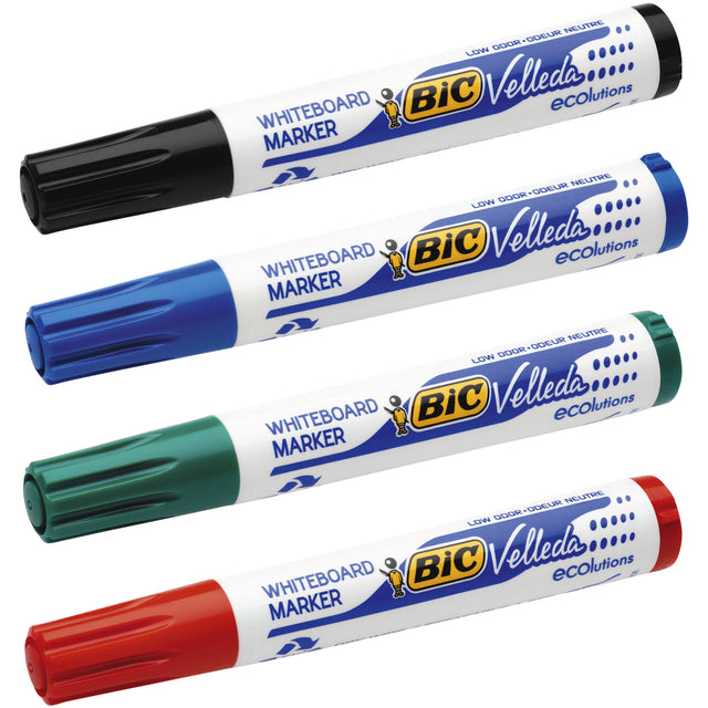 Viltstift Bic 1701 whiteboard rond zwart 1.4mm (per 12 stuks)