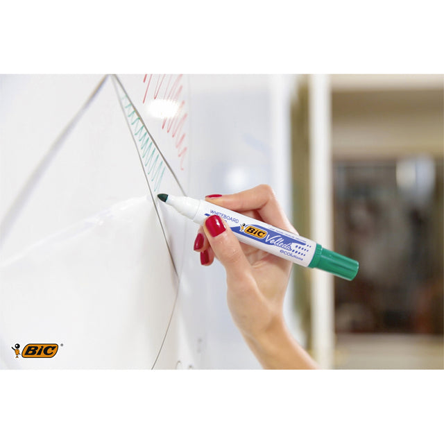 Viltstift Bic 1701 whiteboard rond groen 1.4mm (per 12 stuks)