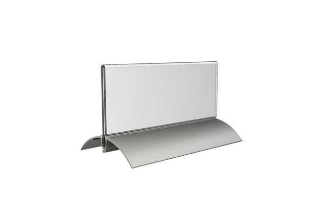 Tafelnaambord Europel 61x150mm acryl aluminium 2st