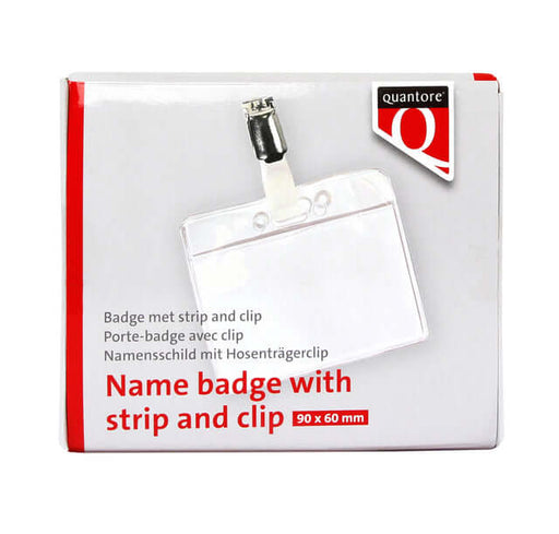 Badge Quantore met clip 60x90mm (per 24 stuks)