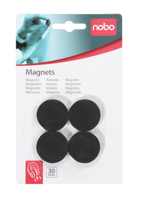 Magneet Nobo 30mm 700gr zwart
