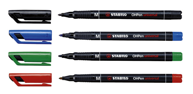 Viltstift STABILO OHpen permanent 843/41 rond 1mm blauw