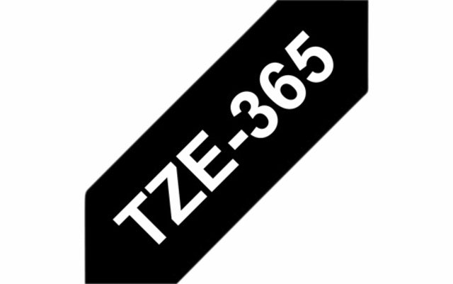 Labeltape Brother P-touch TZE-365 36mm wit op zwart