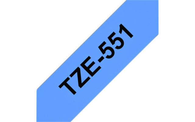 Labeltape Brother P-touch TZE-551 24mm zwart op blauw
