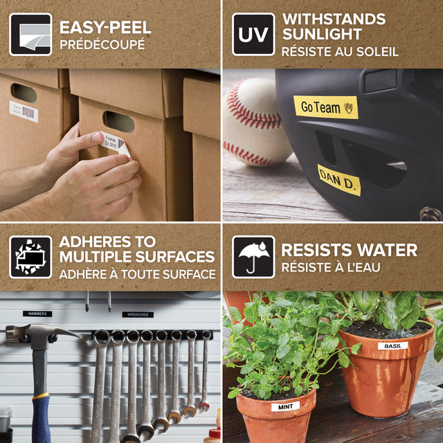 Labeltape Dymo 45011 D1 720510 12mmx7m blauw op transparant