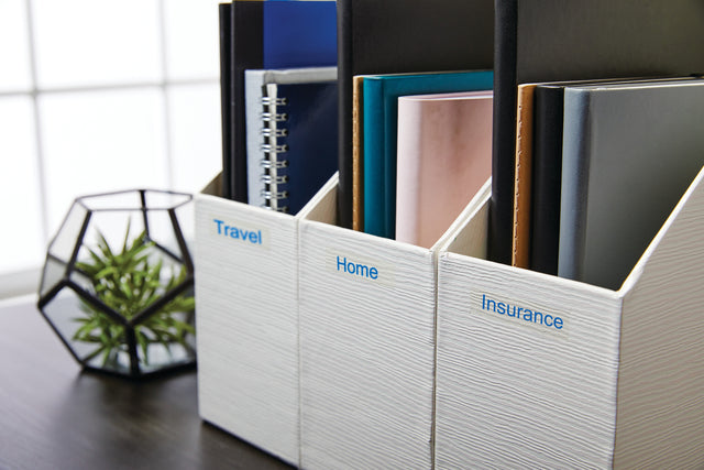 Labeltape Dymo 45011 D1 720510 12mmx7m blauw op transparant