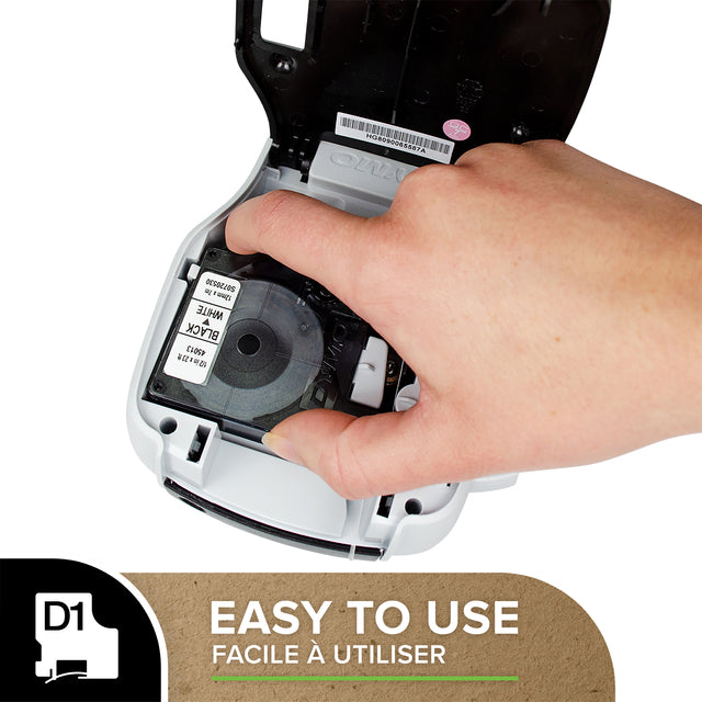 Labeltape Dymo 45808 D1 720880 19mmx7m zwart op geel