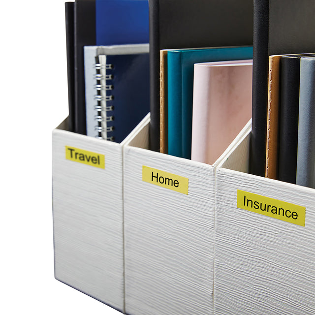 Labeltape Dymo 45808 D1 720880 19mmx7m zwart op geel